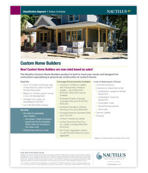 Contractors Custom Home Builders Flyer